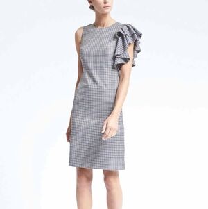 💰Banana Republic Elegant Checkered  Dress